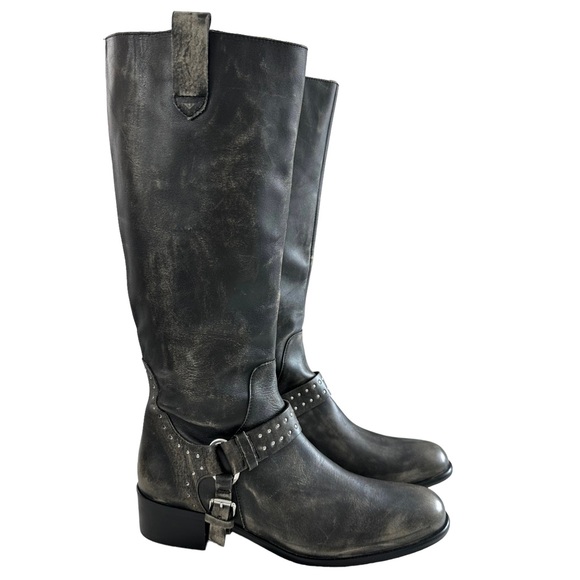 Zara Leather Boots with Rivets-Limited Edition Women's Size 39/US 8 - Picture 5 of 16